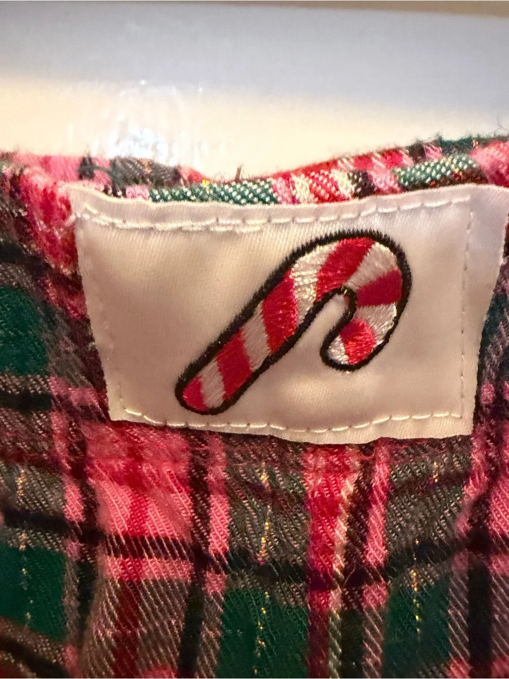 Source Unknown Red Green Plaid Pajama Pants